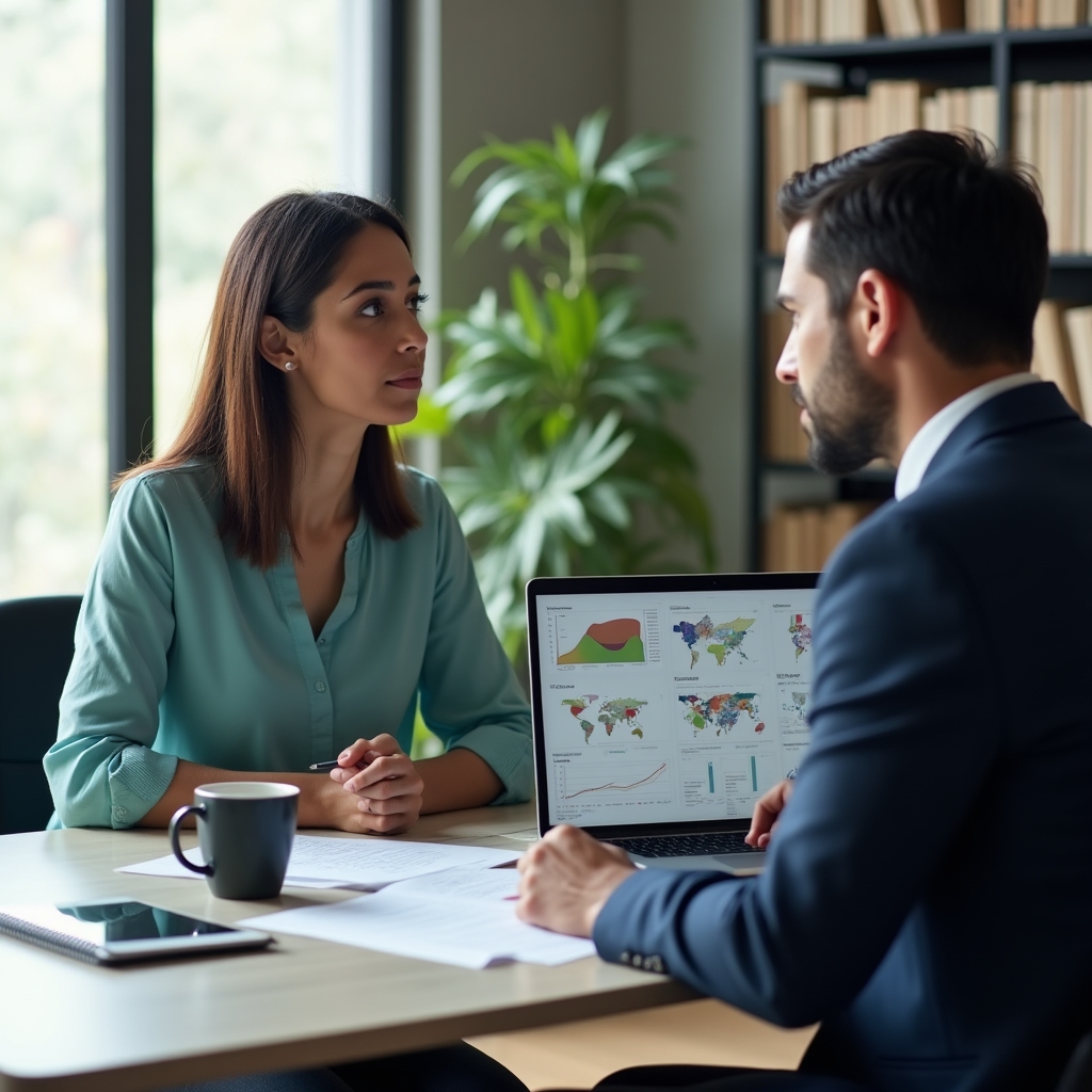 One-on-one economic education consultation at Strategia Andina