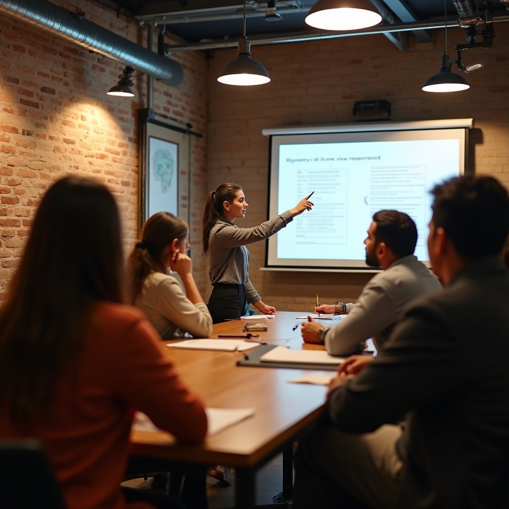 Group workshop session at Strategia Andina in Cali